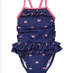 Janie and Jack Swimsuit with bow and ruffle detail